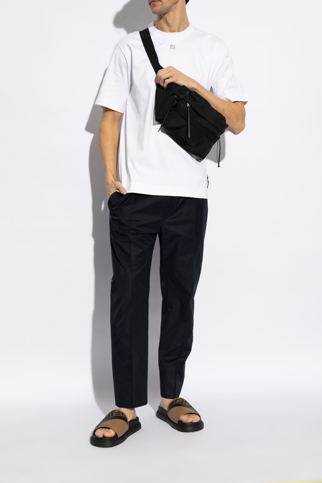【FENDI】O LOCK SLIDES Fendi O'Lock loafers Leather Black | Fendi
